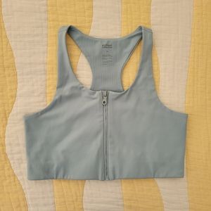 Girlfriend Sky Zip-Front Paloma Bra - XL